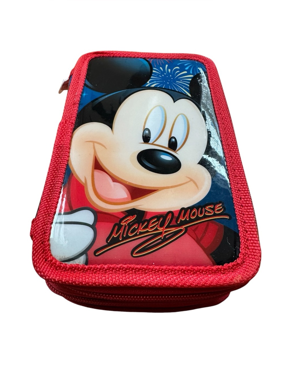 NWT Disney Mickey Mouse Red Kids Zip Pouch with stationary